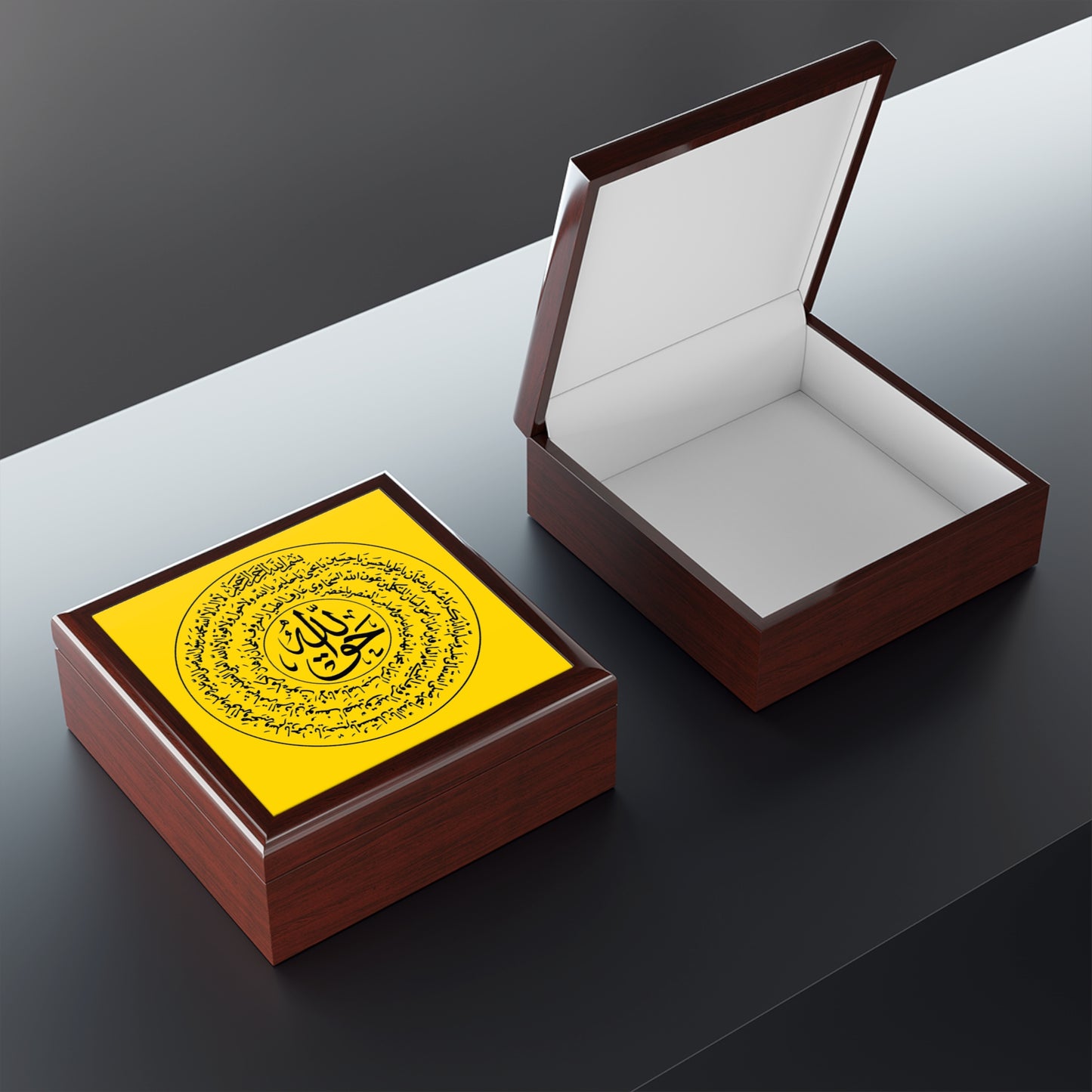 Elegant Islamic Jewelry and Money Box with Naqshbandi Taweez Design