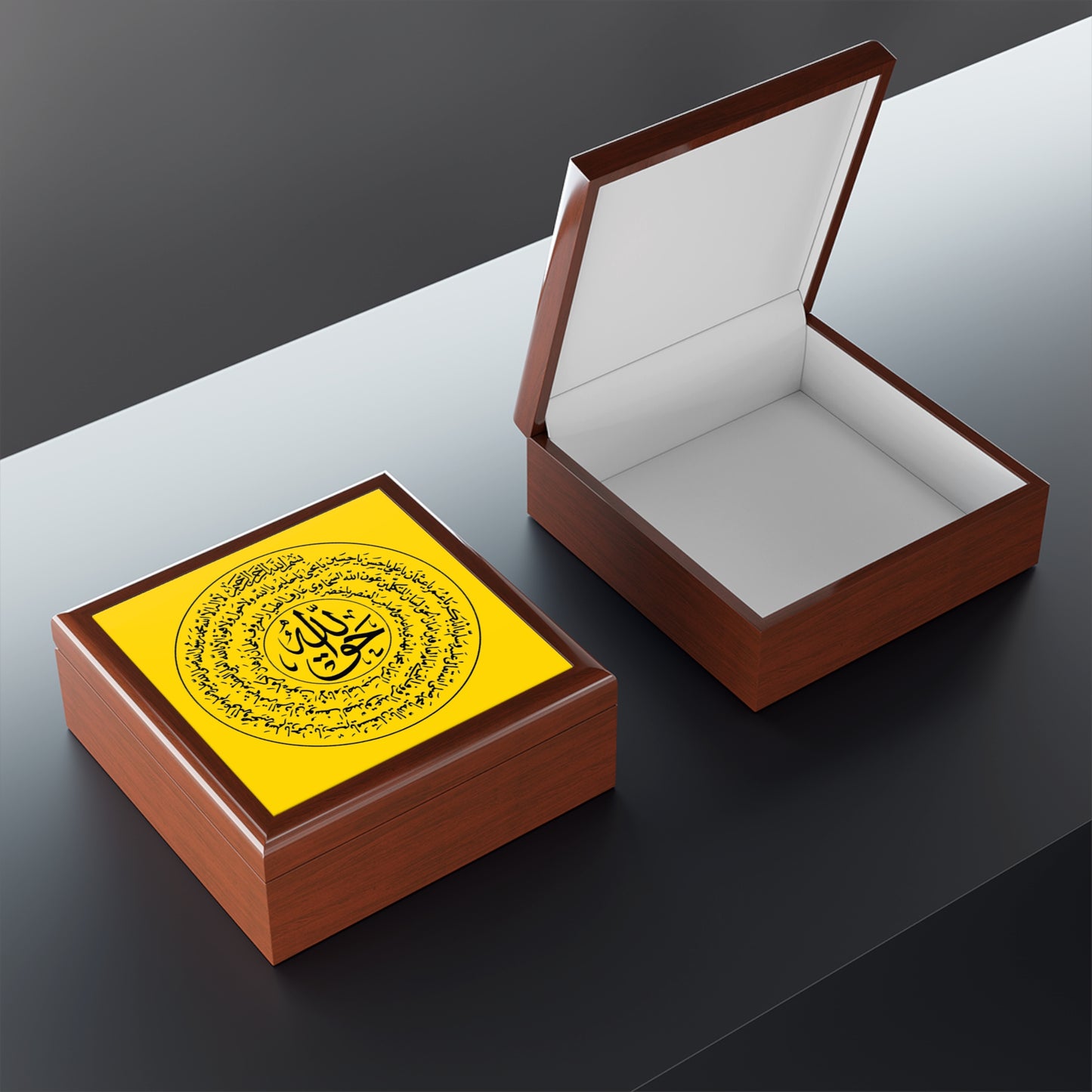 Elegant Islamic Jewelry and Money Box with Naqshbandi Taweez Design