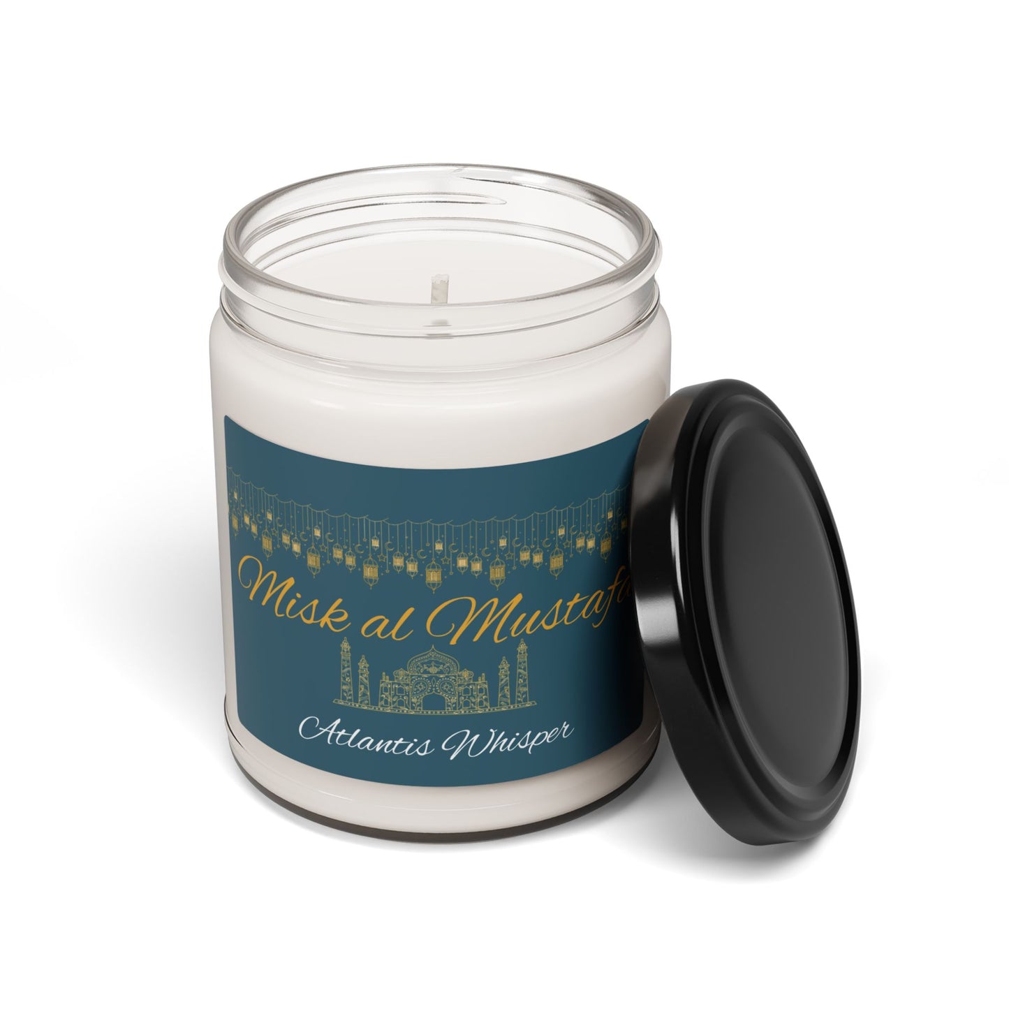 Misk al Mustafa Scented Soy Candle - 9oz Luxury Aromatherapy Candle for Relaxation and Home Decor