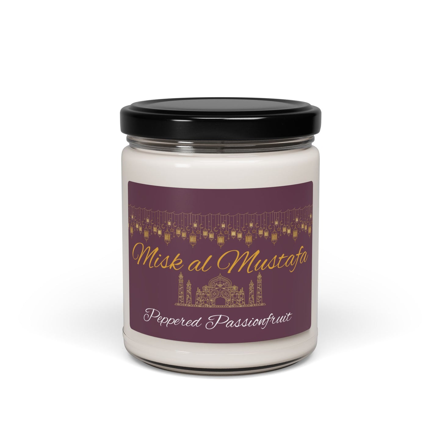 Misk al Mustafa Scented Soy Candle - 9oz Luxury Aromatherapy Candle for Relaxation and Home Decor