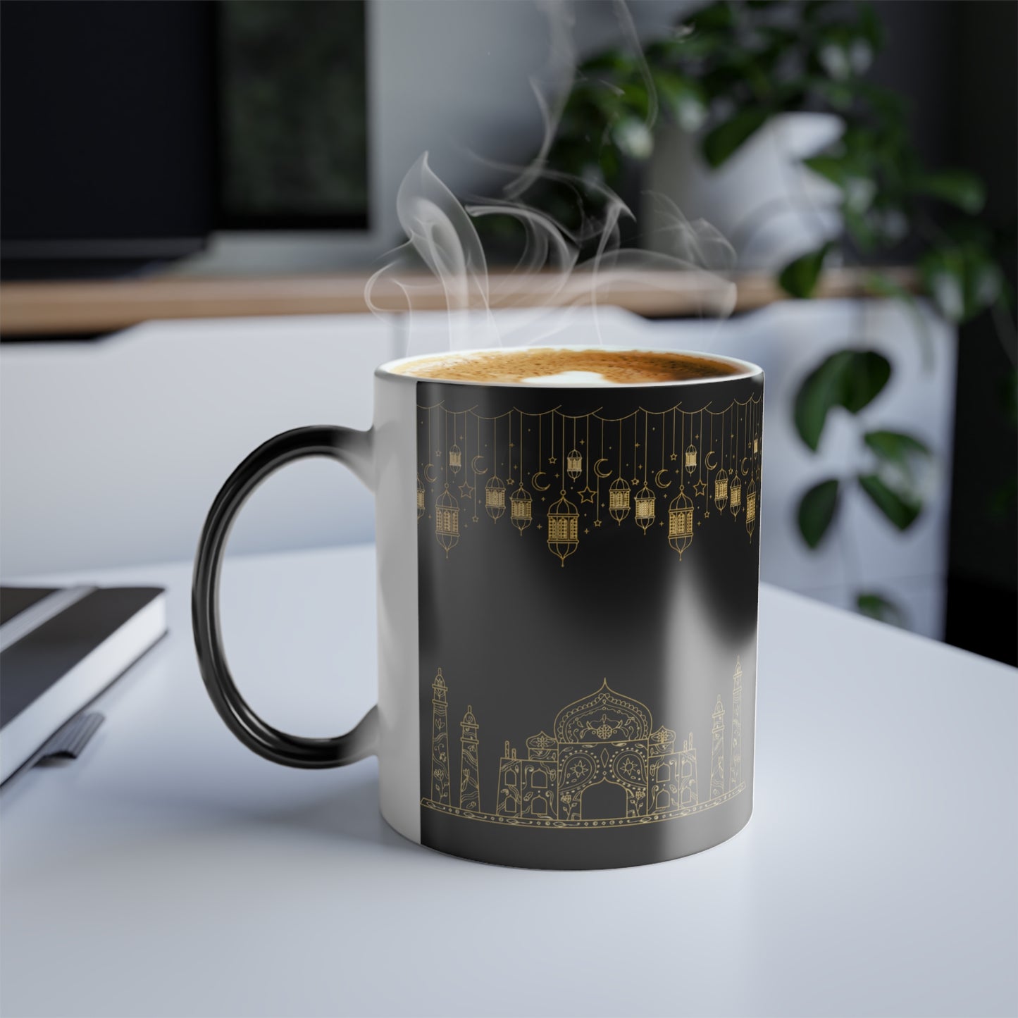 Mystical Color Morphing Mosque Mug - Lantern Design for Cozy Moments