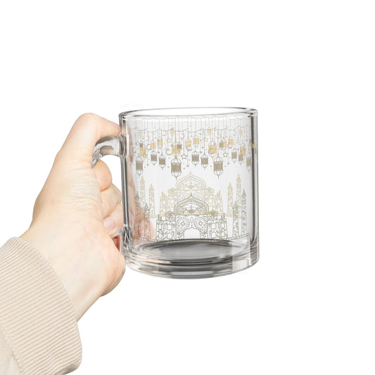 Ramadan Lantern Glass Mug - 10oz Decorative Coffee Cup