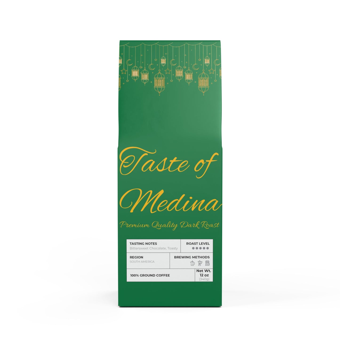 Taste of Medina - Premium Quality Dark Roast | Bitterroot Coffee Blend (Dark French Roast)