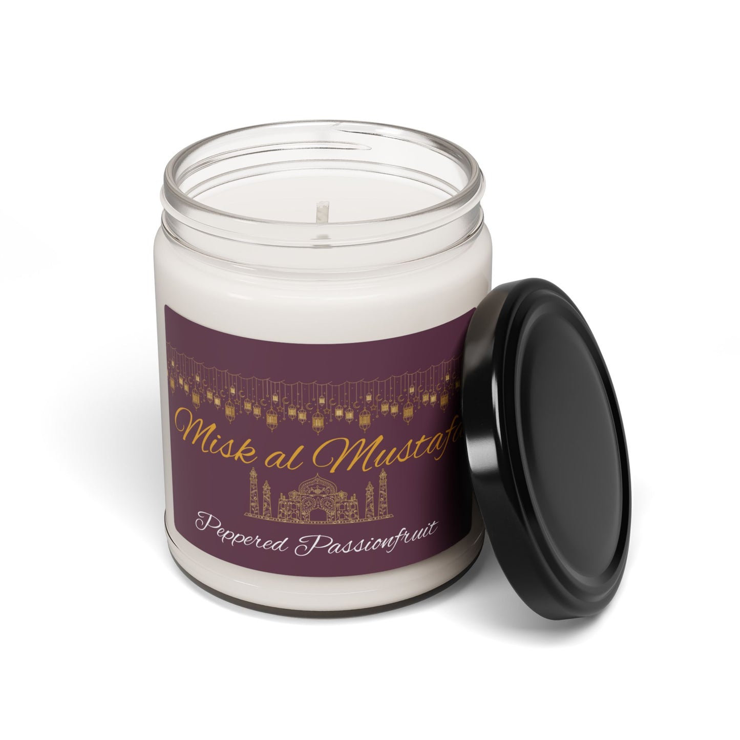 Misk al Mustafa Scented Soy Candle - 9oz Luxury Aromatherapy Candle for Relaxation and Home Decor