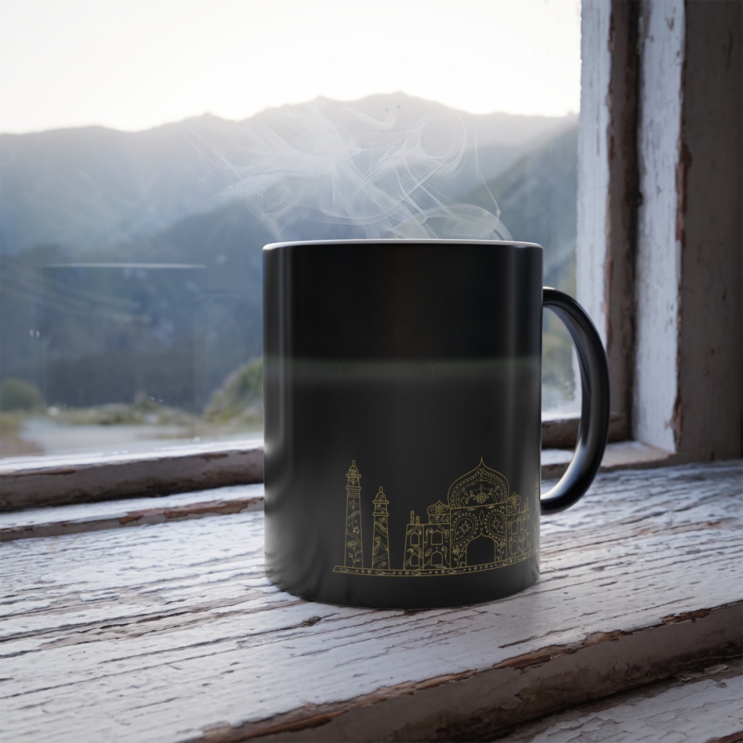 Mystical Color Morphing Mosque Mug - Lantern Design for Cozy Moments