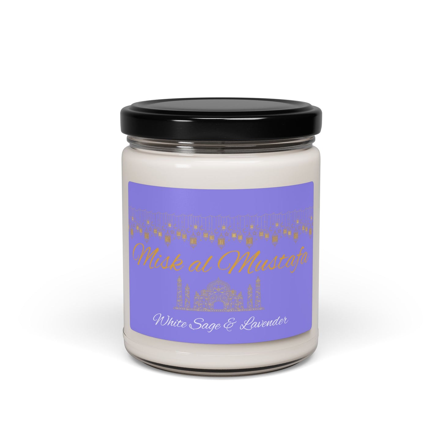 Misk al Mustafa Scented Soy Candle - 9oz Luxury Aromatherapy Candle for Relaxation and Home Decor